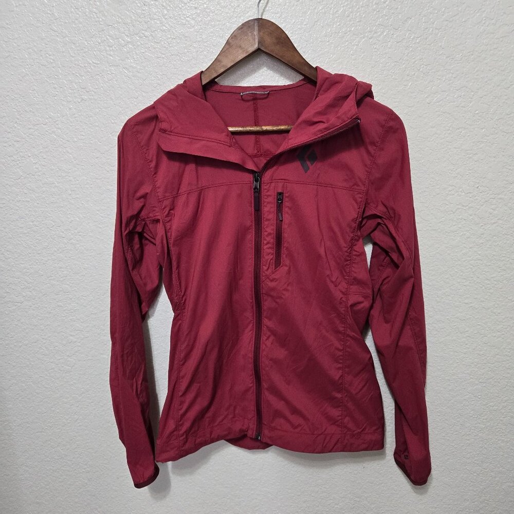 Black Diamond Alpine Start hoody hooded jacket zip up red